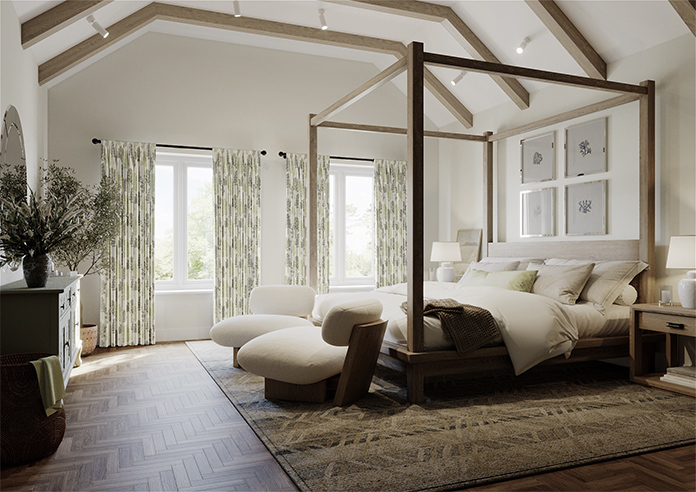 Coppice Faux Silk, Olive - Made to Measure Curtain - Image 7